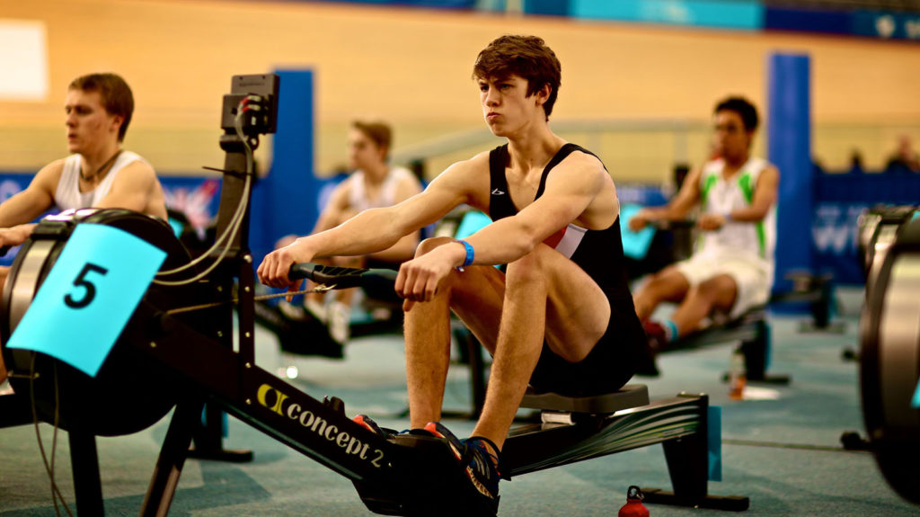 Race in the Mizuno Invitational at the British Rowing Indoor