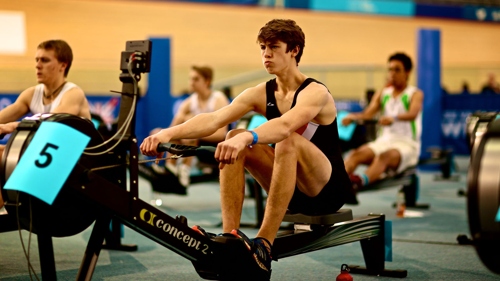 Race in the Mizuno Invitational at the British Rowing Indoor Championships.